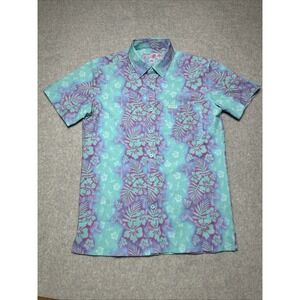 Retro Rifle Tropic Aloha Mint/Pink Hawaiian Button Down Men's Size XS NWOT